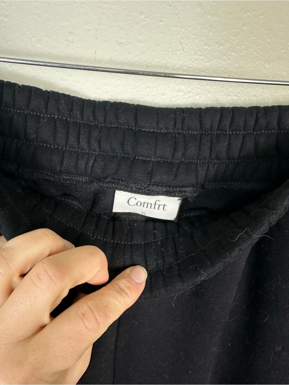 COMFRT Unisex XL Onyx Black Loungewear Elastic Waist Signature Sweatpants - Picture 4 of 6